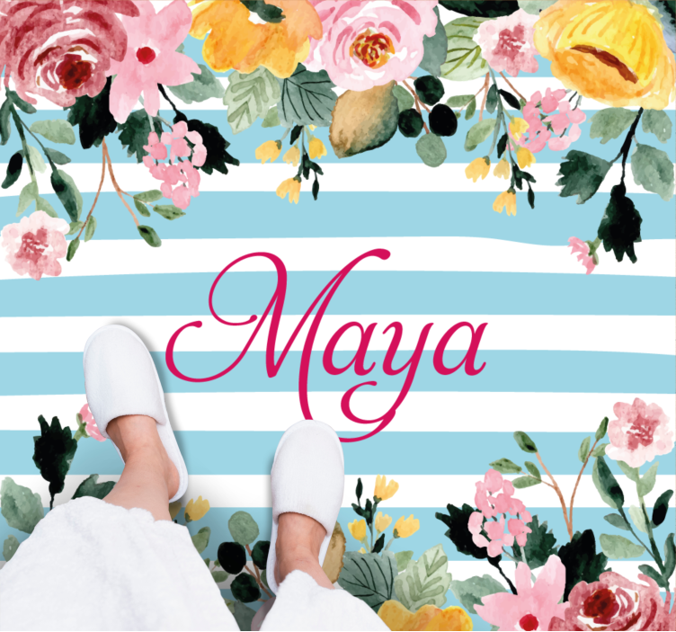 침실용 비닐 카펫 맞춤형 식물 디자인 - TenStickers