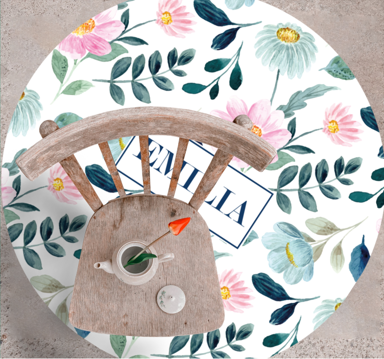 침실용 비닐 카펫 꽃 이름 맞춤 제작 - TenStickers