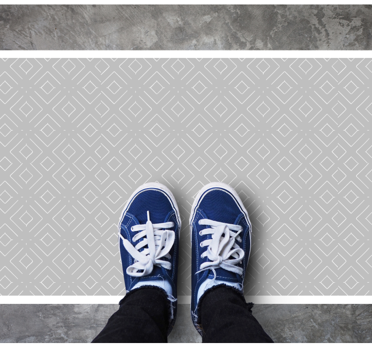 침실용 비닐 카펫 그레이 스타일 다이아몬드 - TenStickers