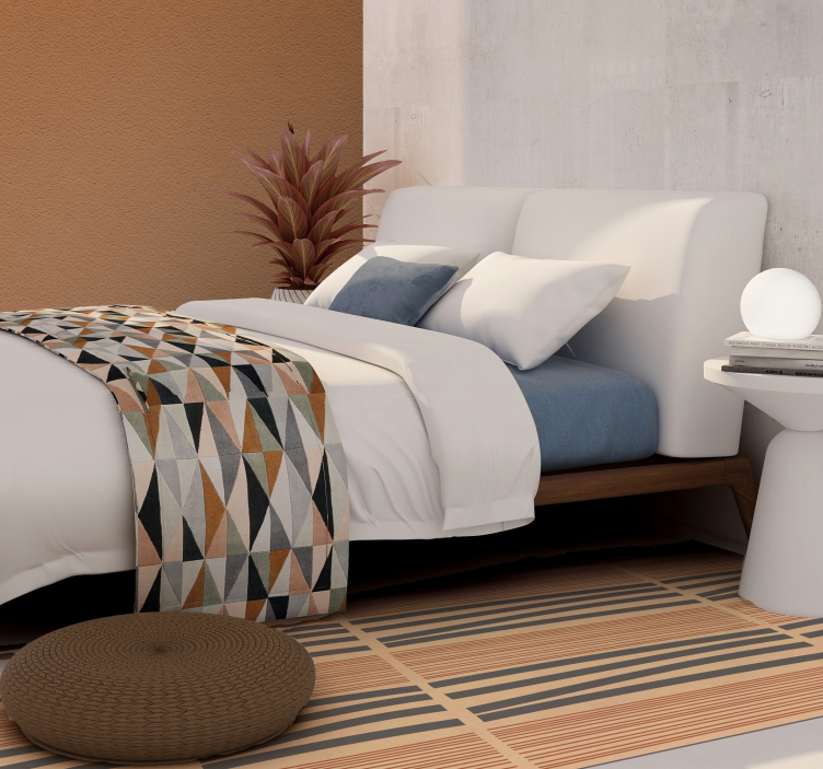 침실용 비닐 카펫 층이 있는 줄무늬 우아함 - TenStickers