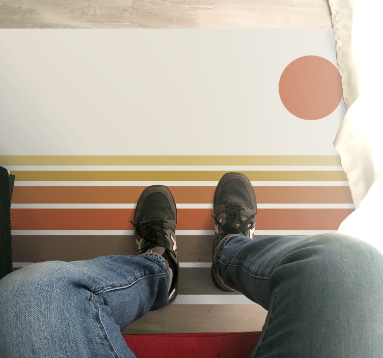 침실용 비닐 카펫 석양 줄무늬 패턴 - TenStickers