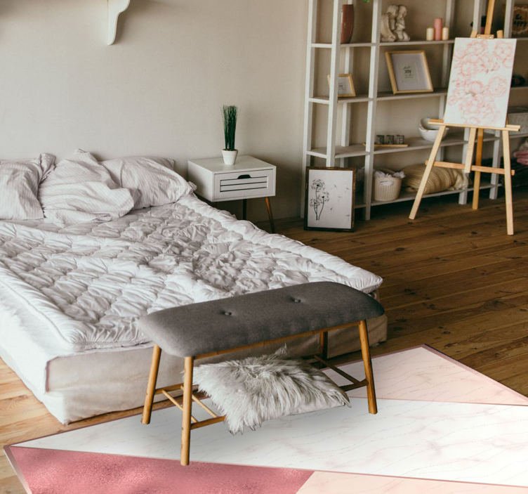 침실용 비닐 카펫 삼각형 대리석 - TenStickers