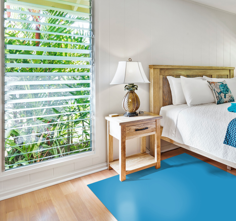 파란색 비닐 카펫 단색 모티프 - TenStickers