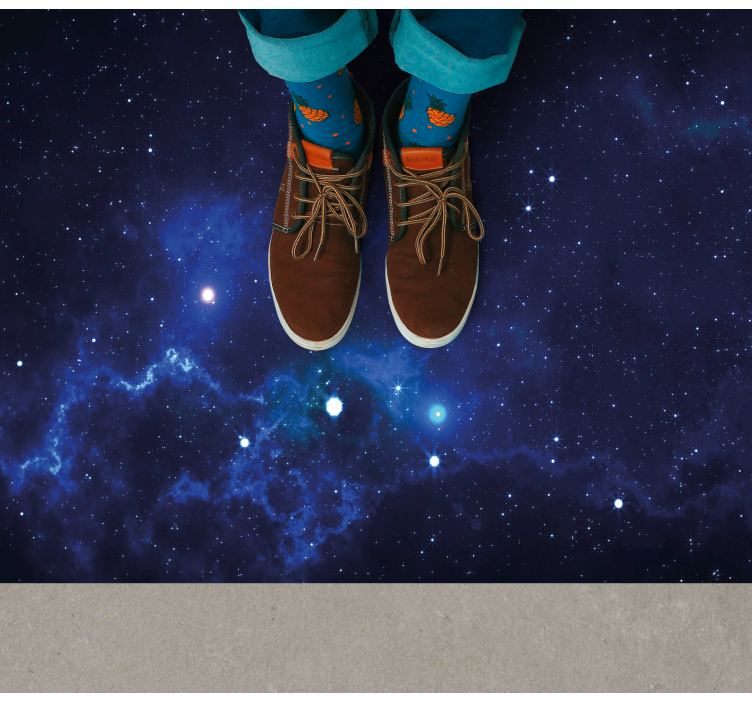 푸른 공간 거실 깔개와 밝은 별 - TenStickers