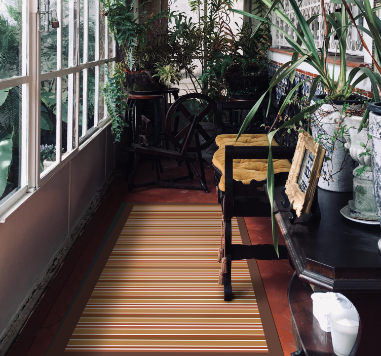 갈색 로프 미니멀 러그 - TenStickers