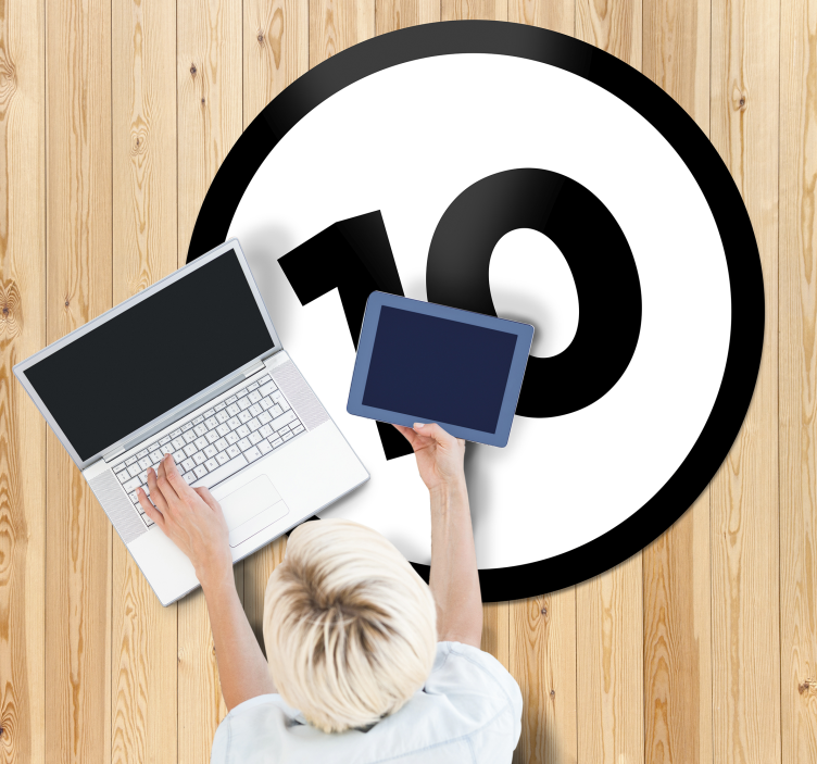 자동차 경주 번호 개인화 된 비닐 깔개 - TenStickers