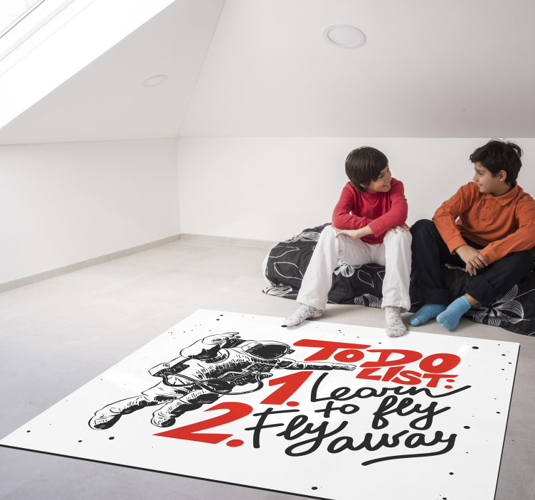 카펫 pvc 문구 우주 비행사 - TenStickers