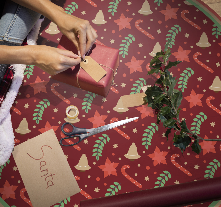 비닐 크리스마스 카펫 축제 휴일 모티브 - TenStickers