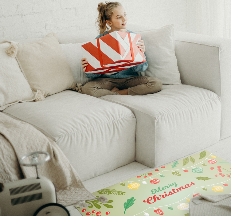 비닐 크리스마스 카펫 축제 계절 인사말 - TenStickers