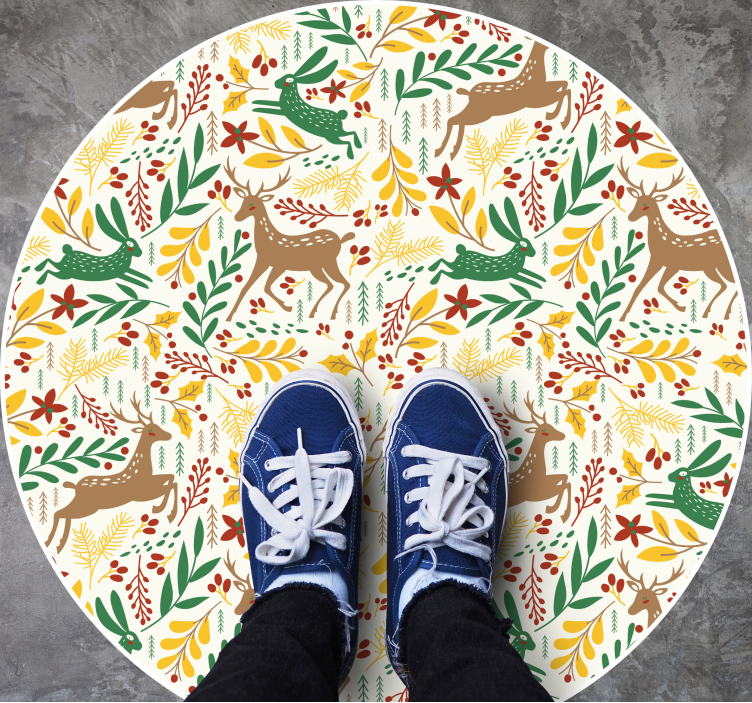 비닐 크리스마스 카펫 자연에서 영감을 받은 모티브 - TenStickers