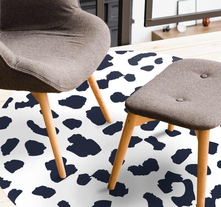 원형 표범 가죽 동물 인쇄 비닐 러그 - TenStickers