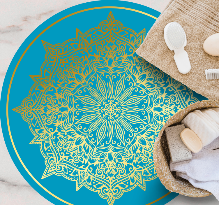 비닐 카펫 게시판 복잡한 만다라 아트워크 - TenStickers