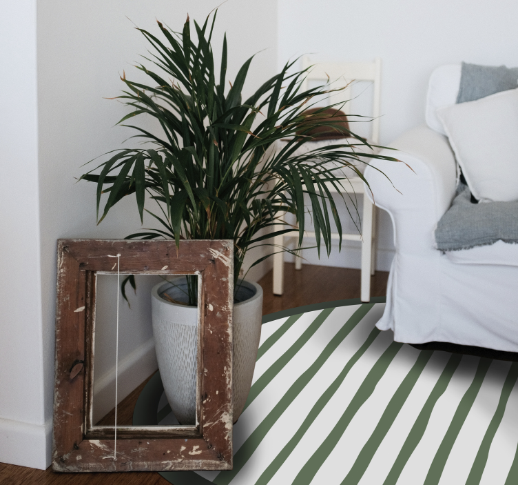 비닐 카펫 게시판 그린 스트라이프 배열 - TenStickers