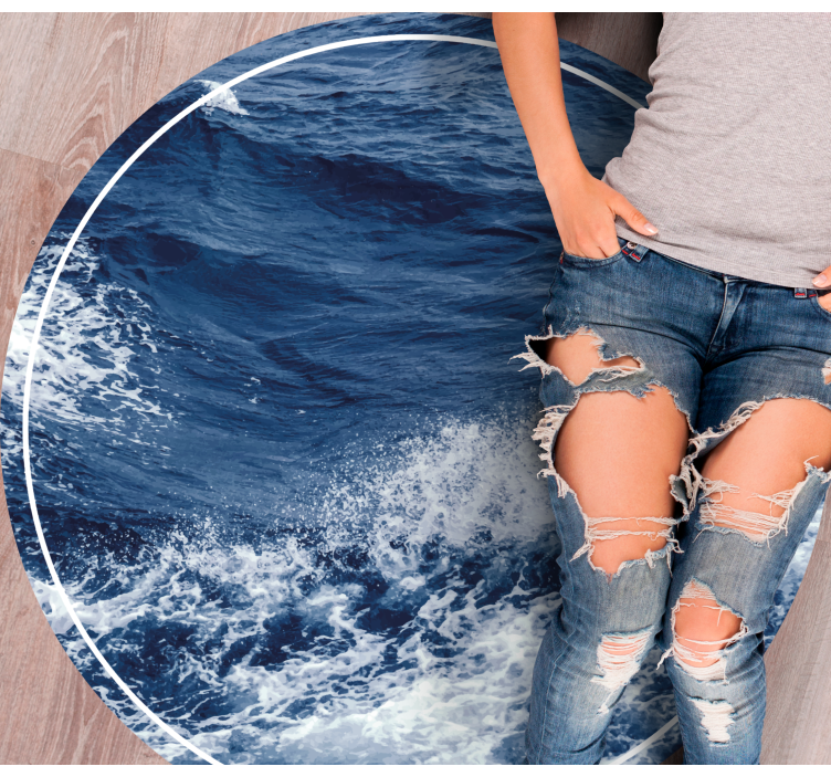 비닐 카펫 게시판 바다 파도 움직임 - TenStickers