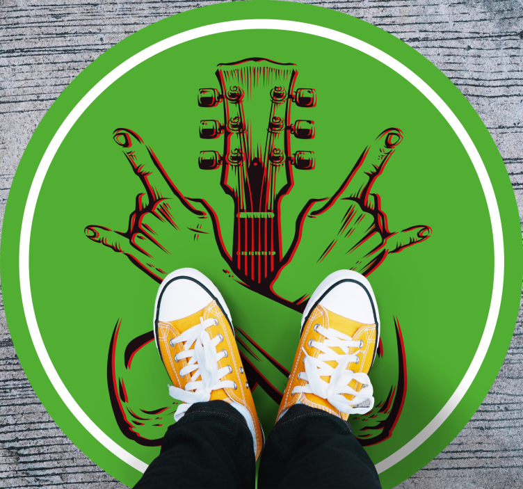 비닐 카펫 게시판 흔들리는 제스처 아트워크 - TenStickers