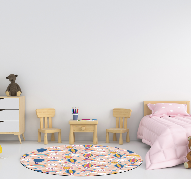 어린 이용 비닐 카펫 컬러풀한 풍선 패턴 - TenStickers