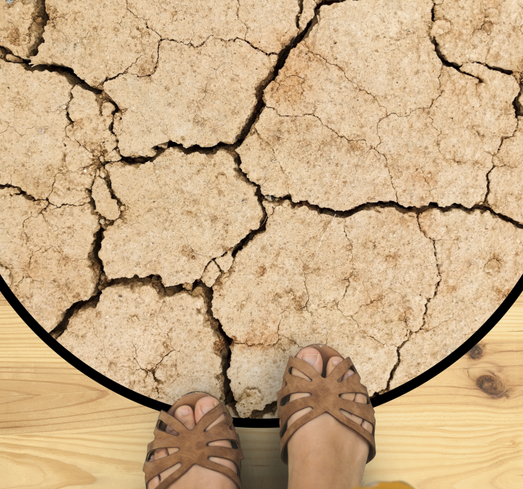 금이 돌 침실 비닐 러그 - TenStickers