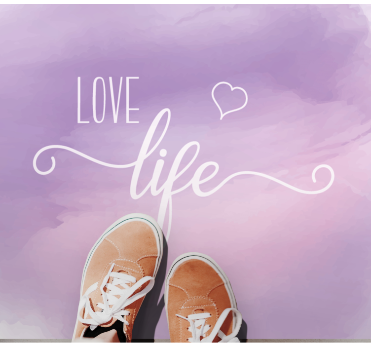 문구와 함께 비닐 양탄자 존재를 소중히 여기다 - TenStickers