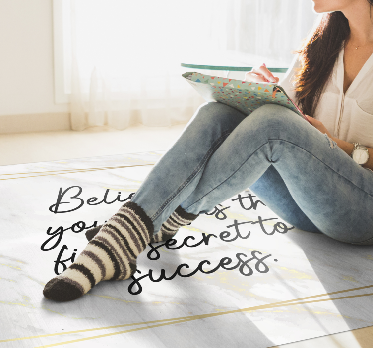 문구와 함께 비닐 양탄자 영감을 주는 명언 - TenStickers