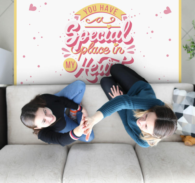문구와 함께 비닐 양탄자 마음 속 특별한 공간 - TenStickers