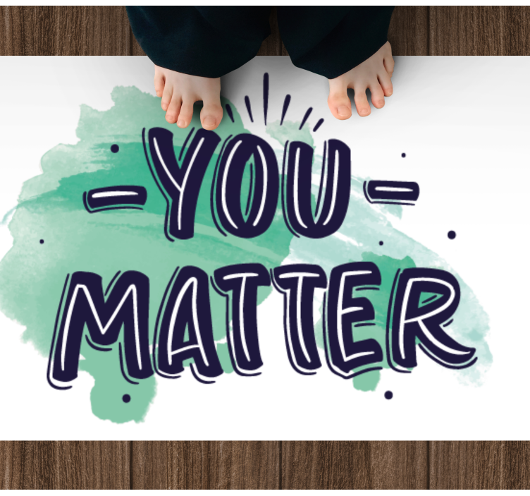 문구와 함께 비닐 양탄자 당신은 계산합니다 - TenStickers