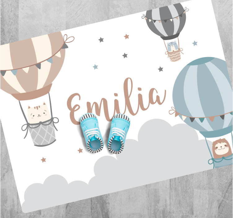 이름이있는 비닐 카펫 공중 풍선 - TenStickers