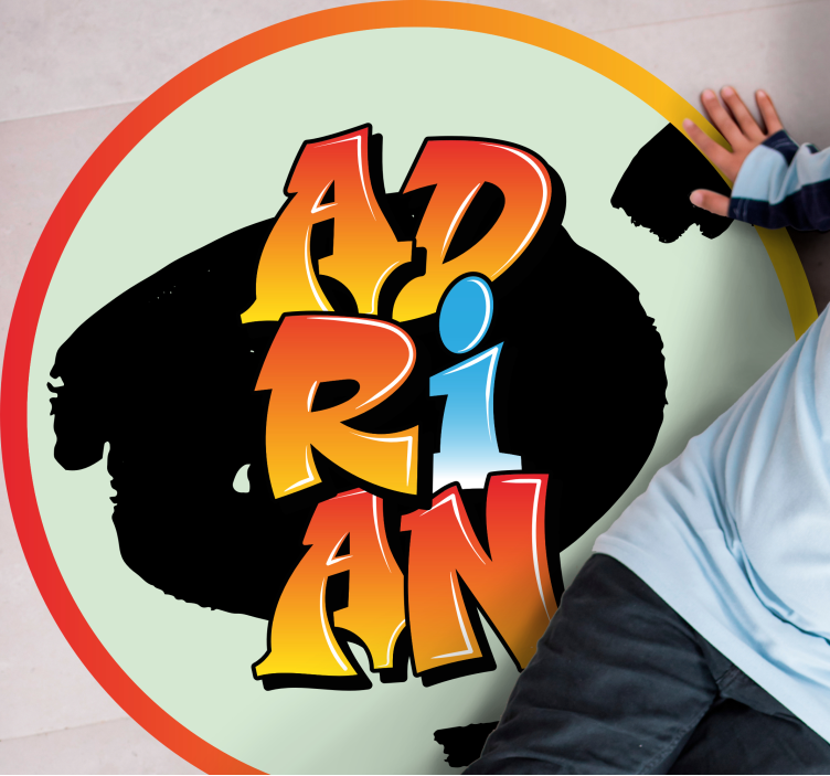 이름이있는 비닐 카펫 다채로운 이름 디자인 - TenStickers