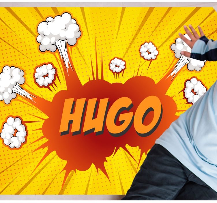 이름이있는 비닐 카펫 만화 폭발 디자인 - TenStickers