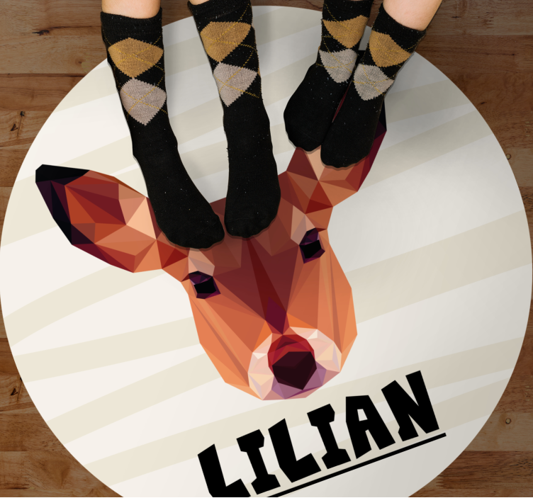 이름이있는 비닐 카펫 맞춤형 사슴 - TenStickers