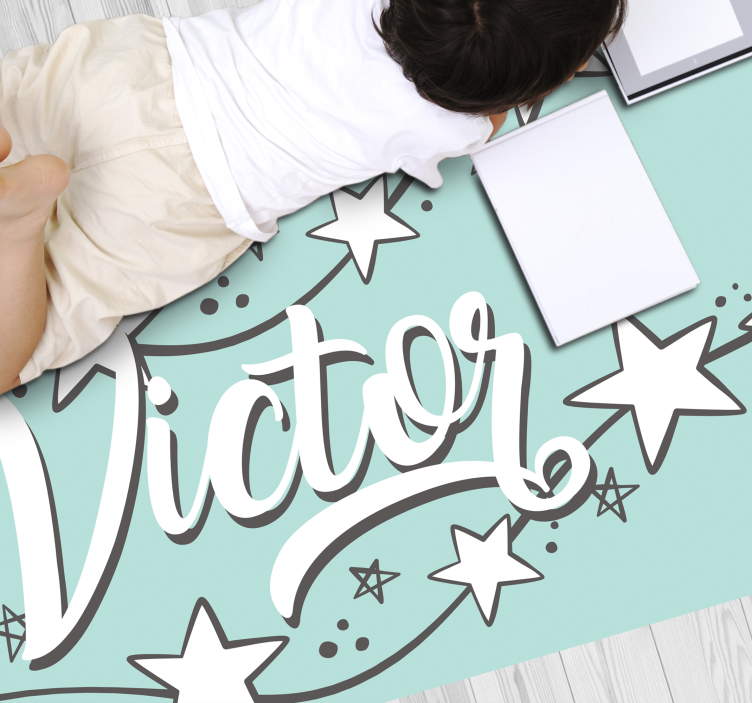 이름이있는 비닐 카펫 맞춤형 스타더스트 - TenStickers