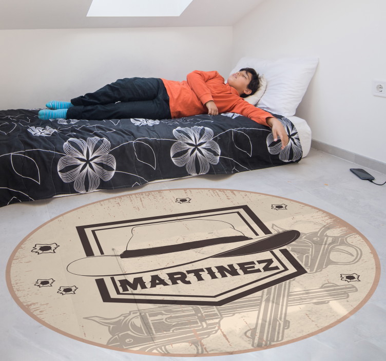 이름이있는 비닐 카펫 맞춤형 서양식 - TenStickers