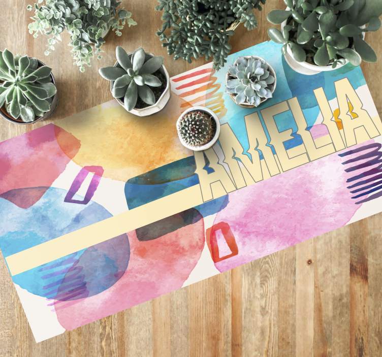 이름이있는 비닐 카펫 맞춤형 이름 - TenStickers