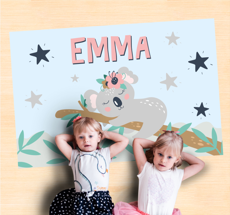 이름이있는 비닐 카펫 코알라 나이트 - TenStickers