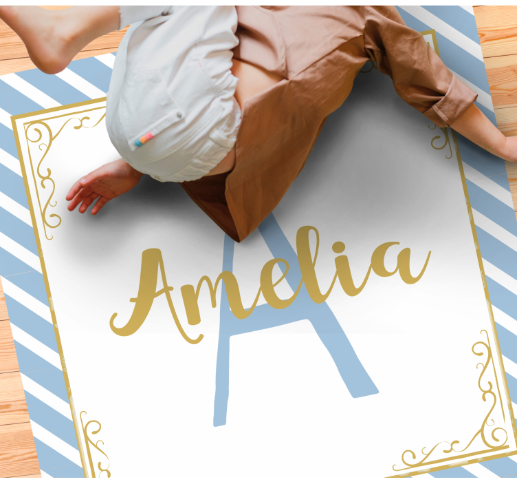 이름이있는 비닐 카펫 이니셜 스타일 - TenStickers