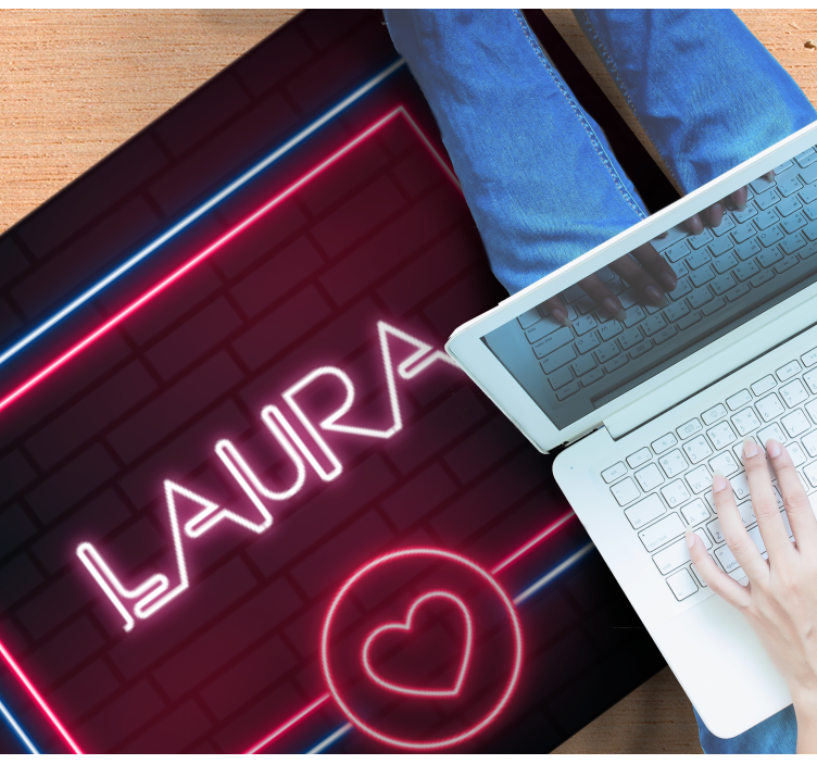 이름이있는 비닐 카펫 네온사인 사랑 - TenStickers