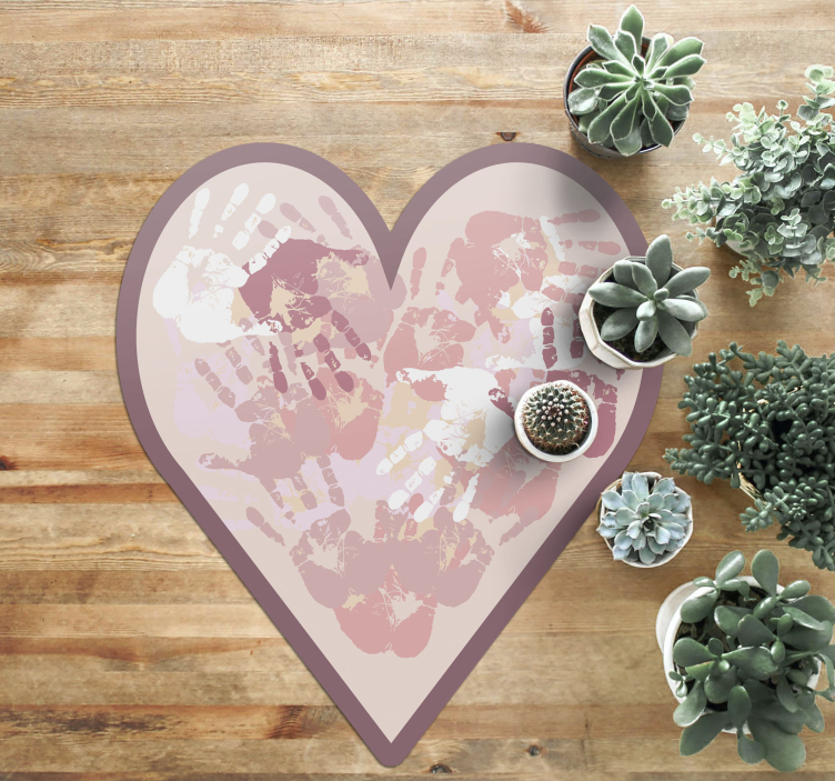 이름이있는 비닐 카펫 맞춤형 하트 - TenStickers