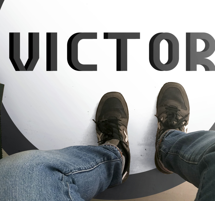 이름이있는 비닐 카펫 맞춤형 모노그램 - TenStickers