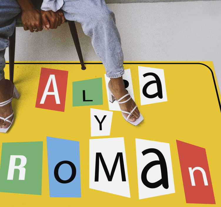 이름이있는 비닐 카펫 커플을 위한 퍼즐 조각 - TenStickers