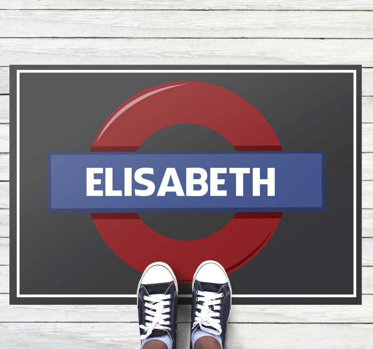 이름이있는 비닐 카펫 지하철 표지판 - TenStickers