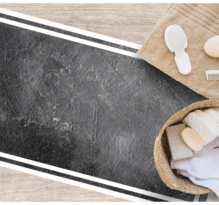 어두운 회색 대리석 질감 타일 카펫 - TenStickers