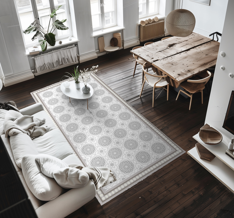 레스토랑용 비닐 카펫 모로코 라이트 그레이 디자인 - TenStickers