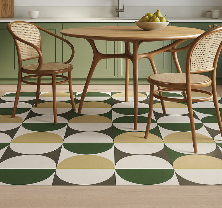 레스토랑용 비닐 카펫 중세 원형 패턴 - TenStickers