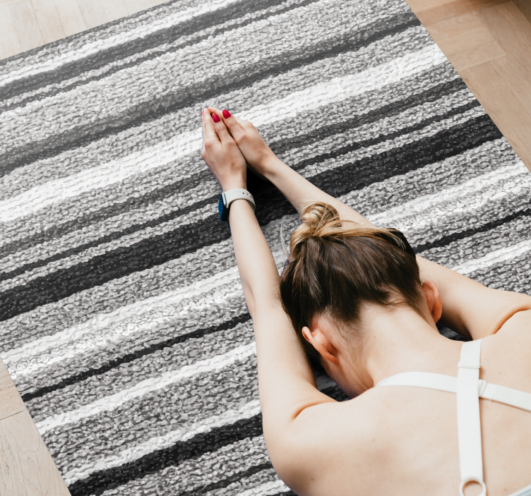 우아한 검은 색과 회색 톤 질감 카펫 - TenStickers