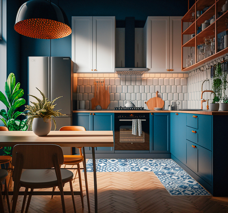 우아한 타일 비닐 주방 매트 - TenStickers