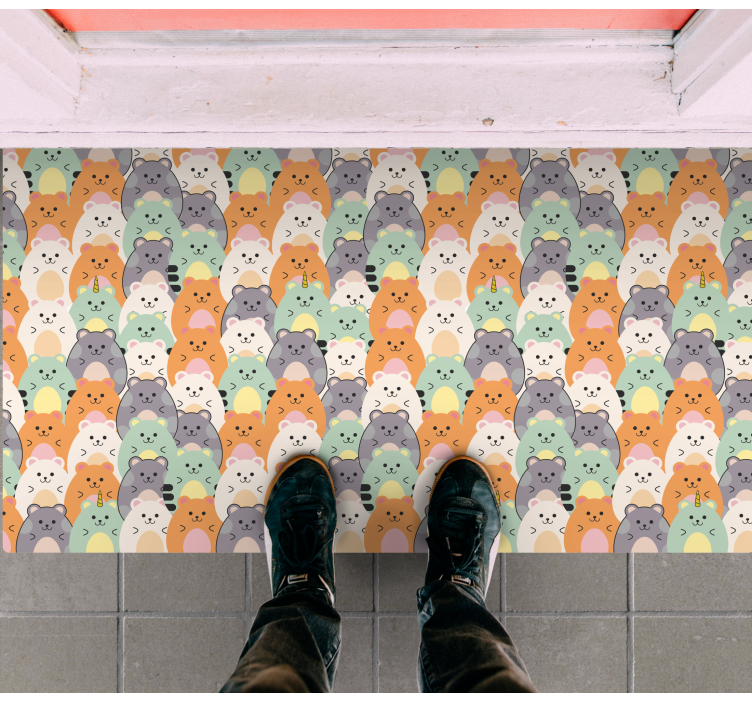 비닐 현관 카펫 사랑스러운 동물 표정 - TenStickers