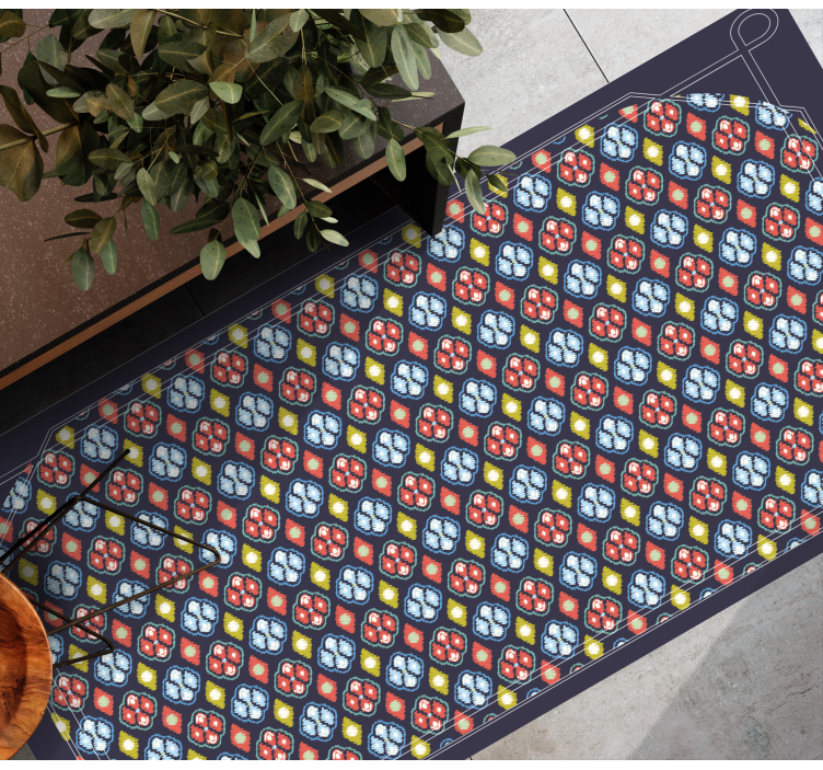 비닐 현관 카펫 다채로운 모자이크 조합 - TenStickers