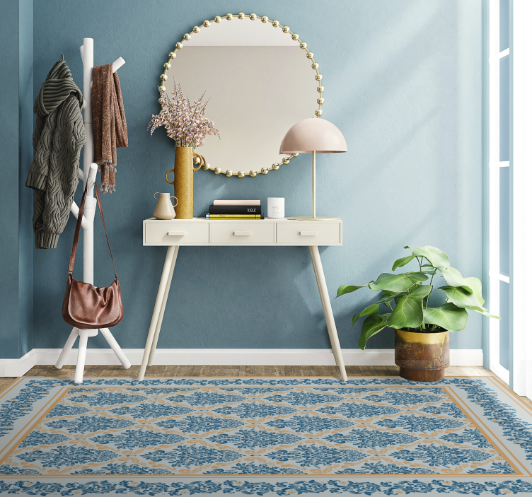 비닐 현관 카펫 우아한 꽃 바로크 디자인 - TenStickers