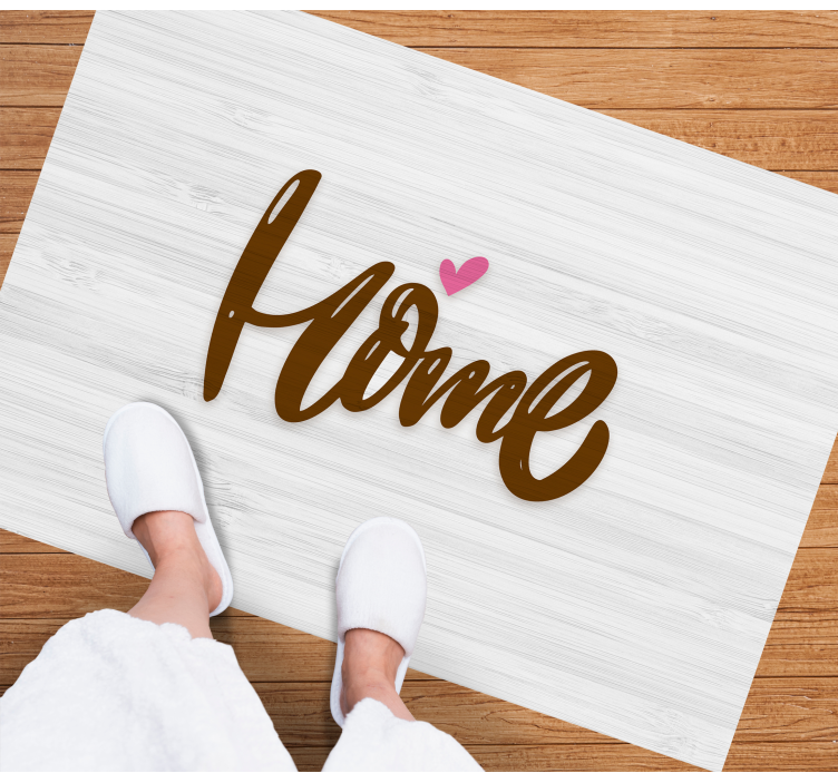 비닐 현관 카펫 나무 집과 마음을 담아 - TenStickers