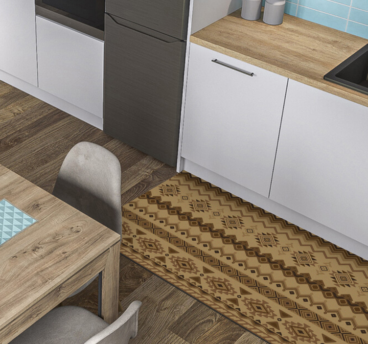 민족적인 킬림 디자인 비닐 양탄자 - TenStickers