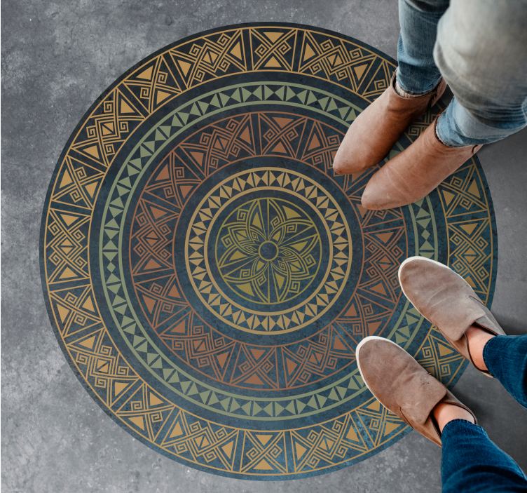 에트니아 비닐 카펫 고대 만다라 - TenStickers